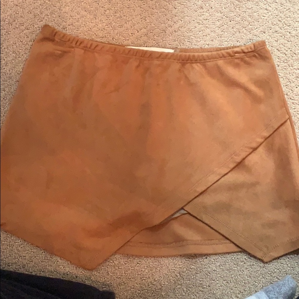 Suede skirt